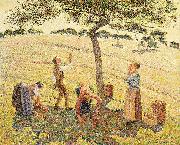 Camille Pissarro Apple harvest at Eragny Spain oil painting artist
